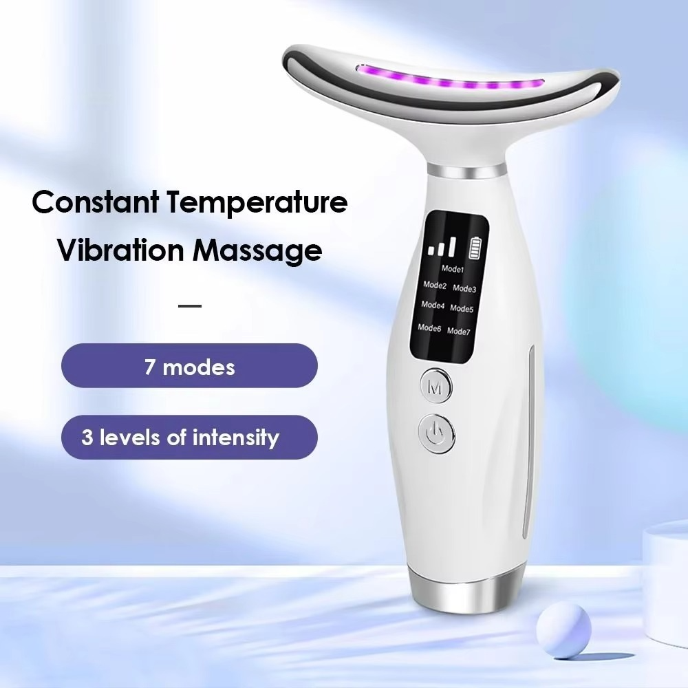 Nacken- und Gesichtsstraffungs-Massagegerät mit LED-Therapie und Vibration