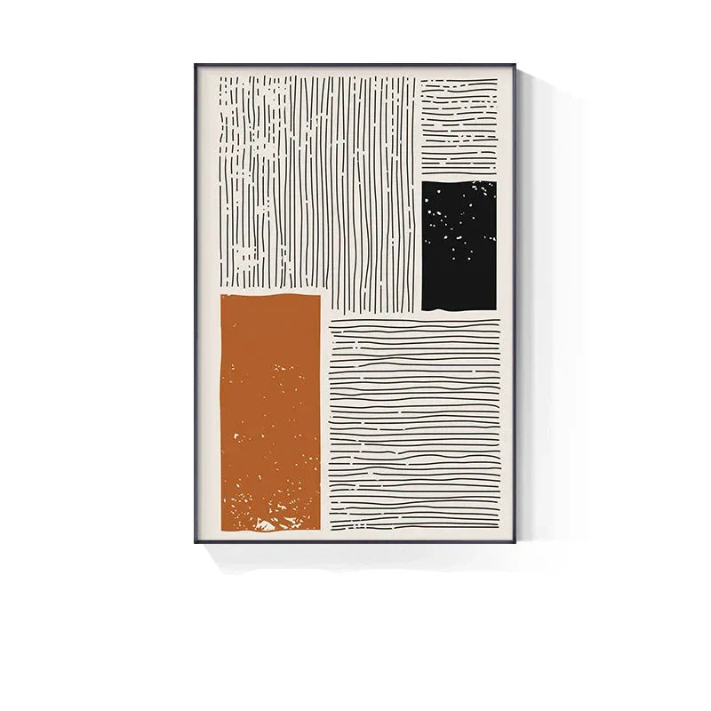 Modern Abstract Blockfarbe Linienkunst Fine Art Leinwanddruck Wandkunst Bilder für Wohnzimmer Esszimmer Kunst für zeitgenössisches Bürointerieur