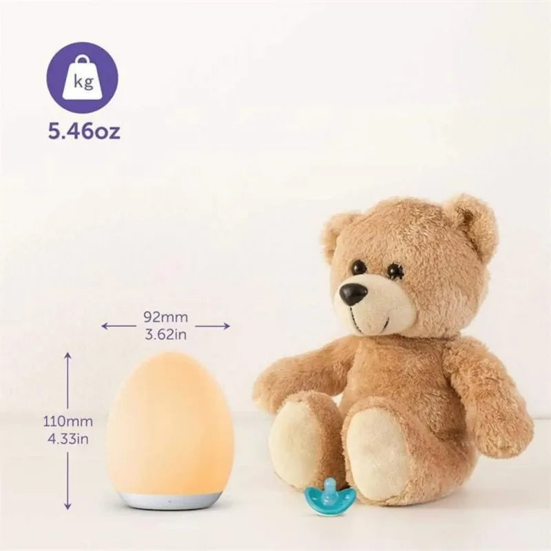 Brehn | Lumiboo Nachtlicht | RGB & Warmweiß | Touchsteuerung | 100h Akku | 12 × 10 cm | Baby- und Kinderzimmer