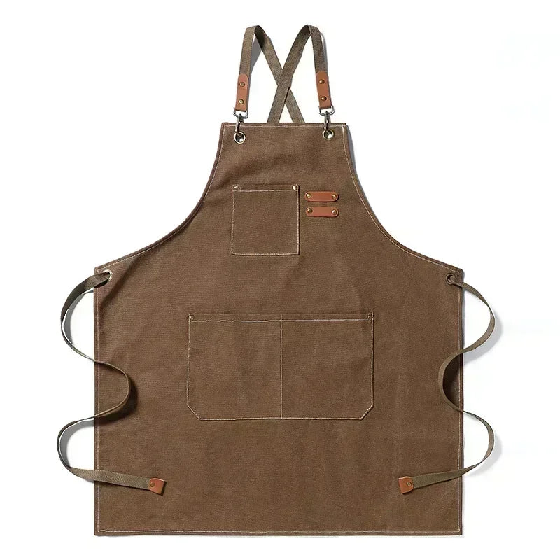 Canvas Schürze mit Taschen, verstellbar, Unisex | Brehn