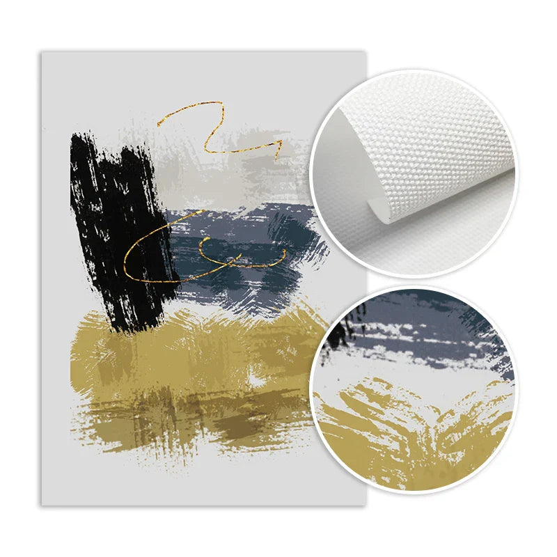 Neutrale Farbe Blau Beige Schwarz Nordisch Abstrakte Wandkunst Feine Kunst Leinwand Drucke Poster Bilder Für Wohnzimmer Schlafzimmer Kunst Dekor | Brehn