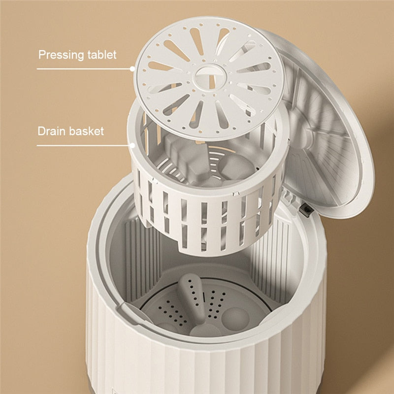 VIvolux | 4L Mini tragbare rotierende Turbine Waschmaschine