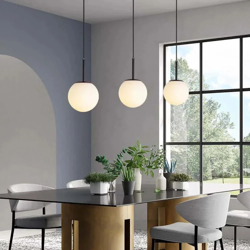 Brehn | Mid-Century Modern Glas Ball Pendelleuchte