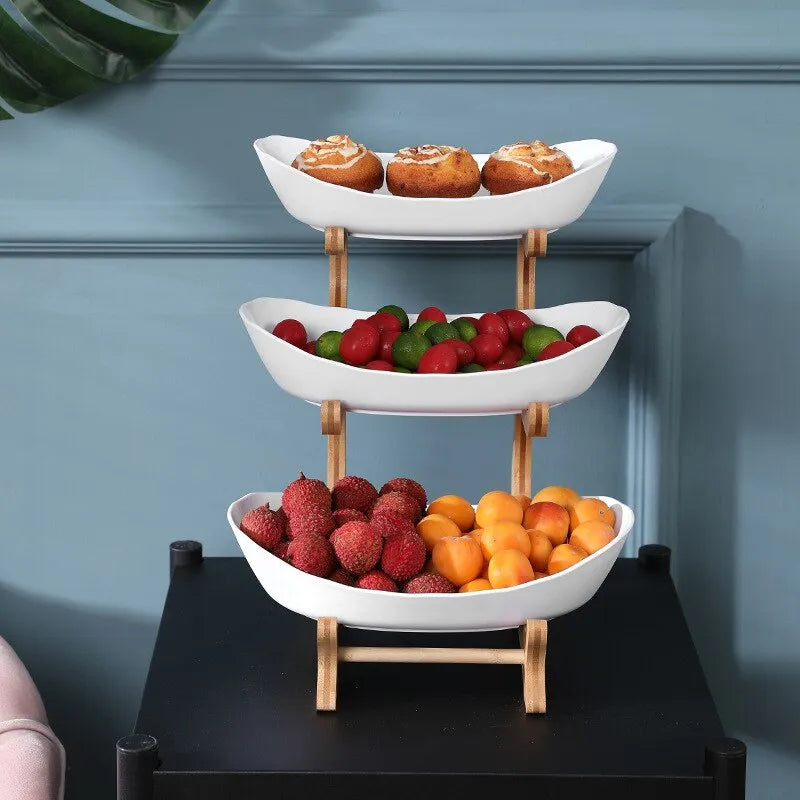 Brehn | FruitTriad | Dreistufige Obstschale aus Kunststoff