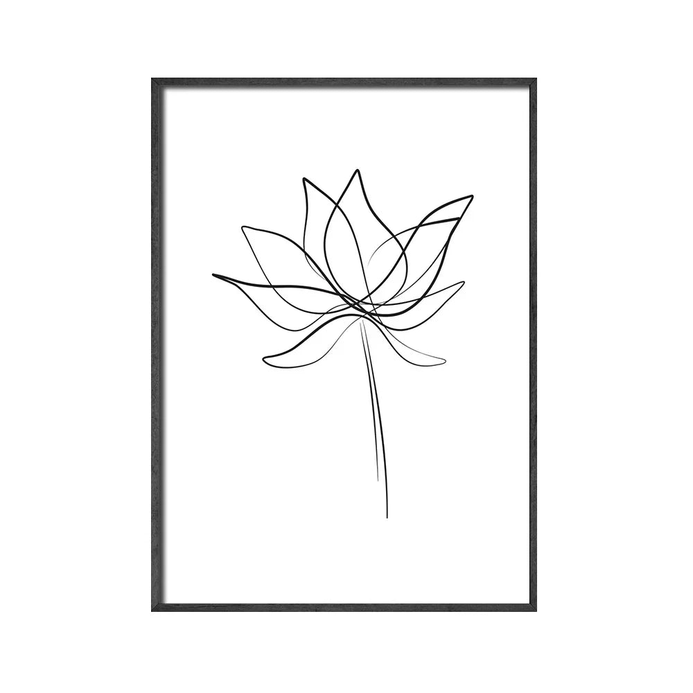 Minimalist Buddha Poster Lotus Wandkunst Linienkunst Fine Art Leinwanddrucke Inspirierende Meditationsbilder Für Wohnzimmer Salon Spa Wanddekoration | Brehn
