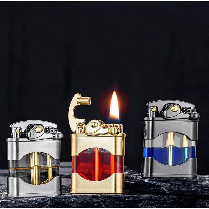 Eleganter Retro Slim Metallfeuerzeug | Brehn