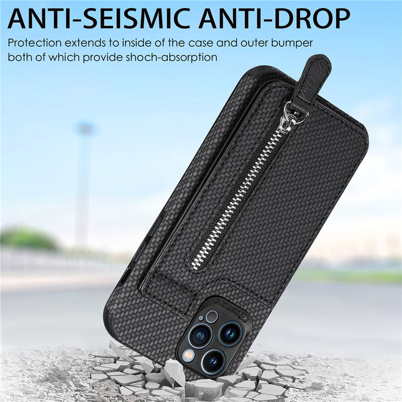 VIvolux | Zip Zip Elegance Geldbörse iPhone Hülle