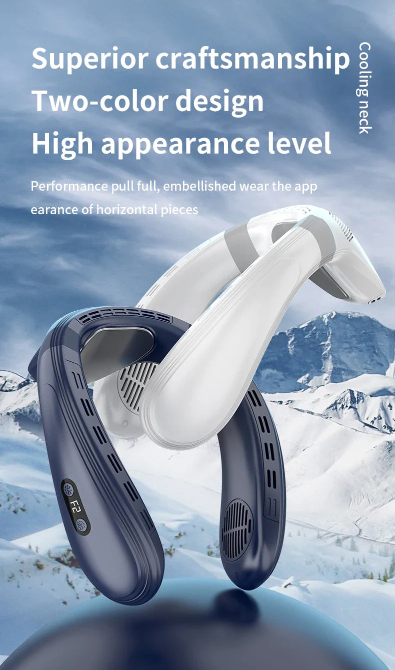 Tragbarer Halsventilator 5200mAh – Wiederaufladbarer tragbarer Halbleiter-Kühlventilator, persönlicher tragbarer Halsklimaanlage | Brehn