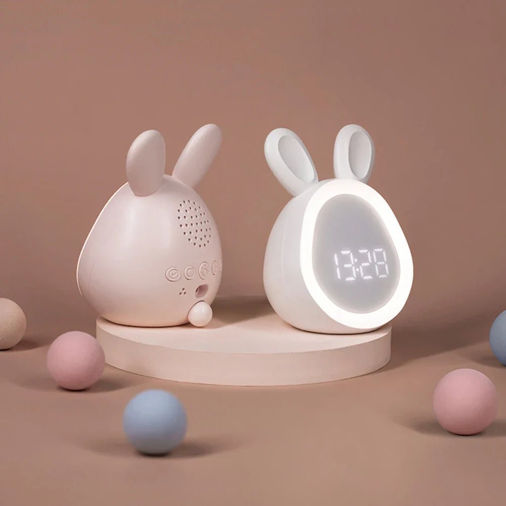Kaninchenförmige Kinder-Wecker mit LED-Nachtlicht - BunniGlow | Brehn
