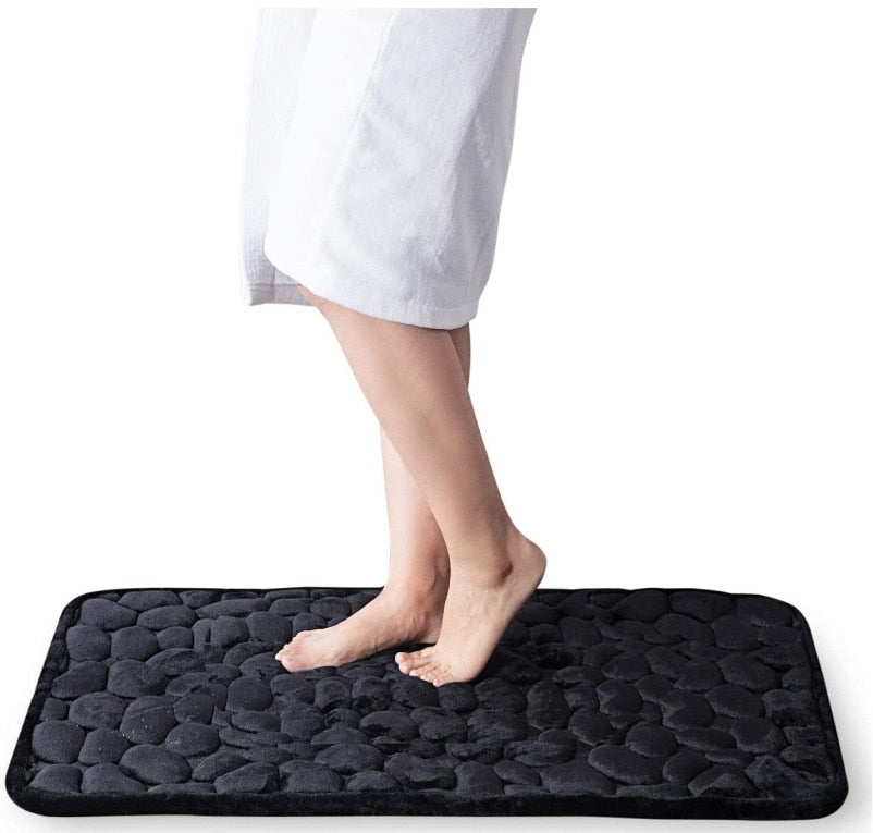 Prägierte rutschfeste Badematte mit Memory Foam Komfort | Brehn