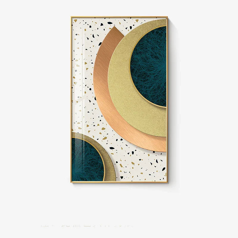 Modern abstrakte geometrische Kreise Wandkunst Fine Art Leinwanddrucke Bilder für luxuriösen Wohnbereich Esszimmer Hotel Schlafzimmer Home Office Kunst Dekor | Brehn
