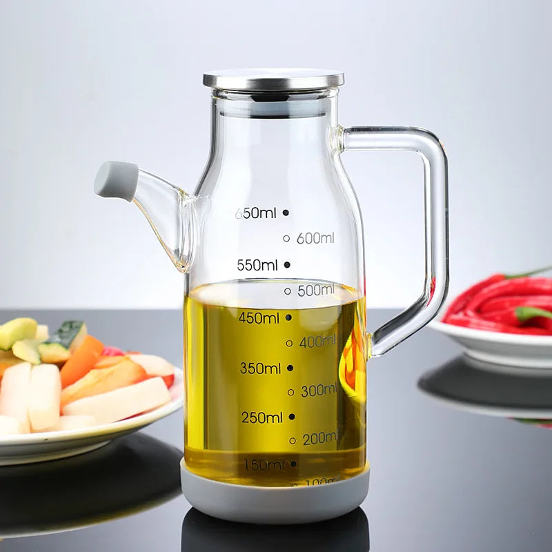 Glas Messwaage Ölspender Flasche