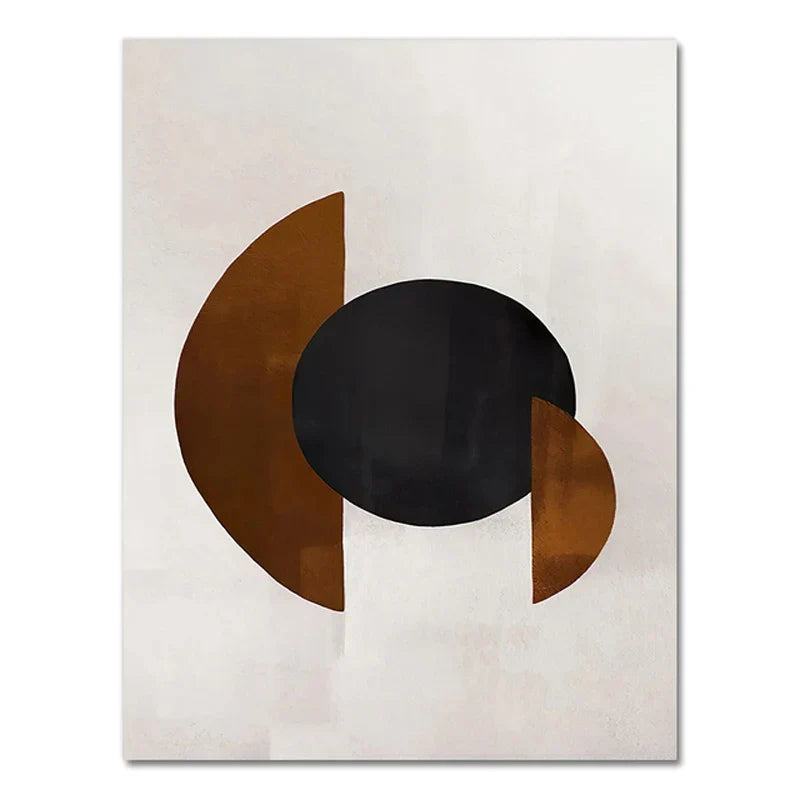 Skandinavische Minimalistische Geometrische Dunkle Neutrale Farben Wandkunst Fine Art Leinwanddrucken Moderne Abstrakte Bilder Für Wohnzimmer Wohnkultur | Brehn