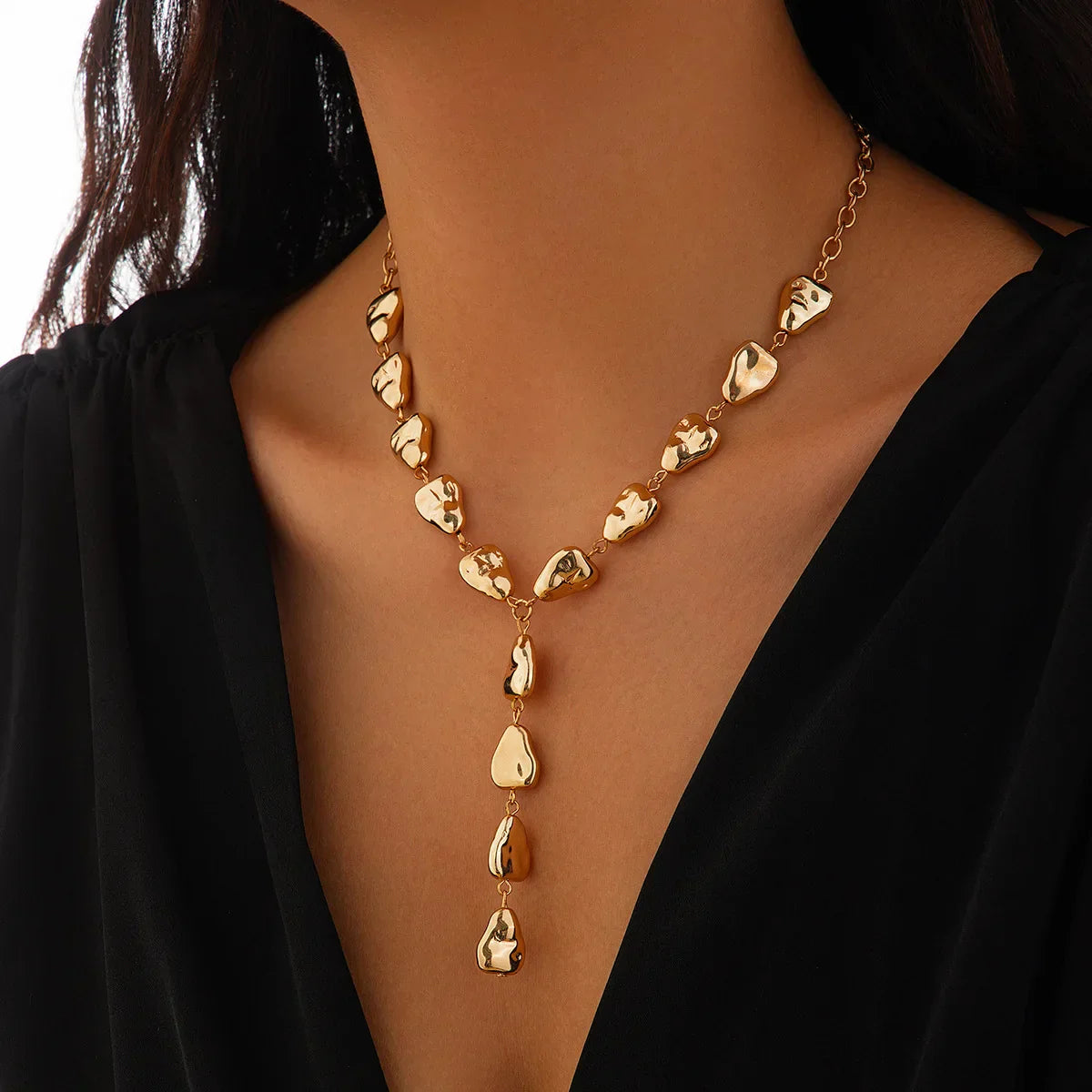 Brehn | Moderne Stein inspirierte Lariat-Halskette