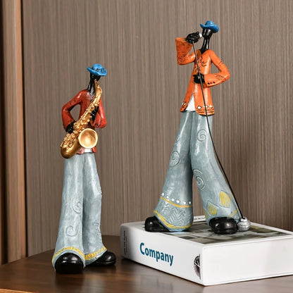 Harz Jazz Band Figurine - Vintage Musik Dekor Statue | Brehn