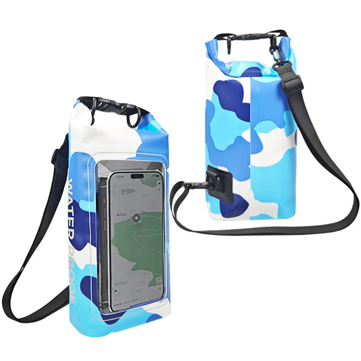 Brehn | AquaVault Wasserdichter Dry Bag 2L | Mit Touchscreen-Fenster | Outdoor-Tasche für Kajakfahren, Trekking & Wassersport