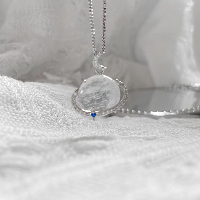 Brehn | Elegante Lunar Bliss Kristall Halskette