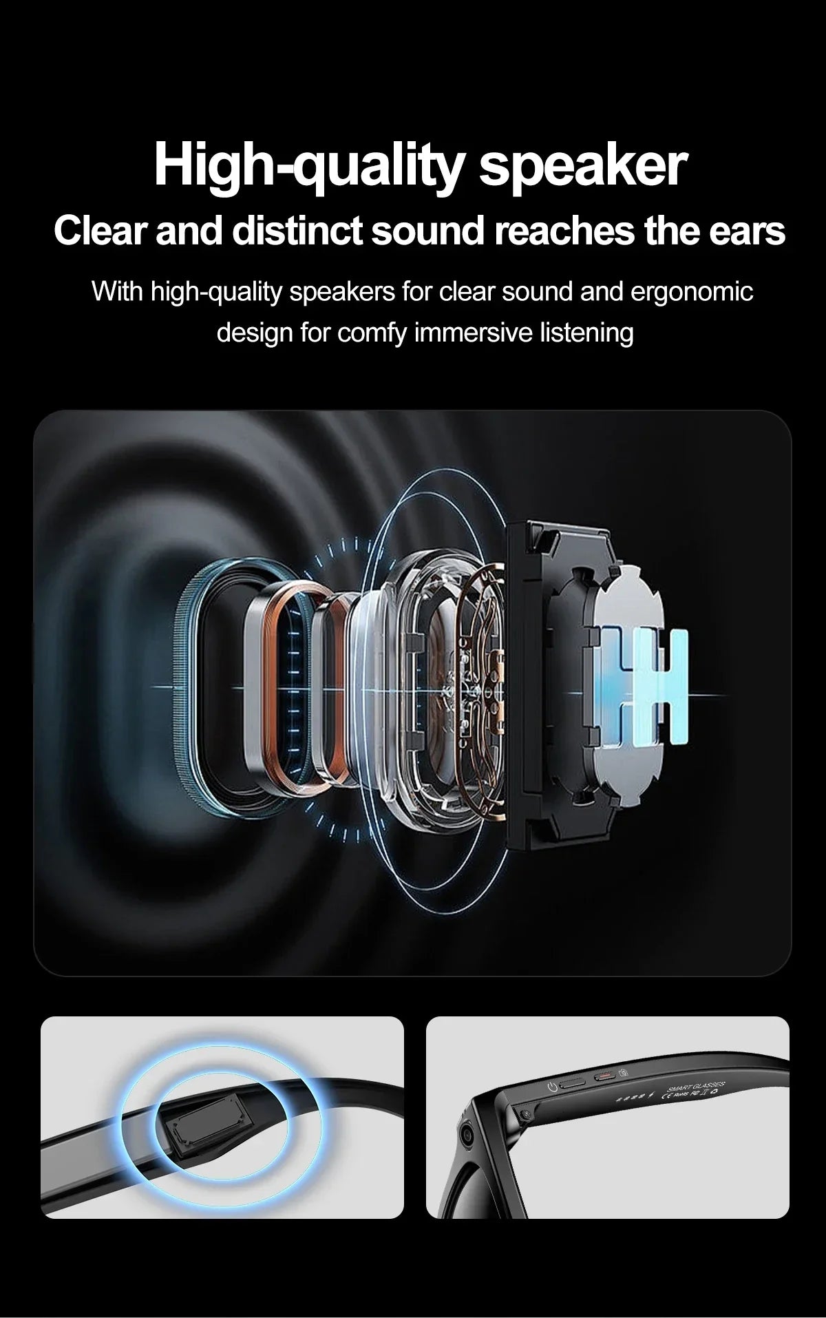 Intelligente Bluetooth-Kamerabrille