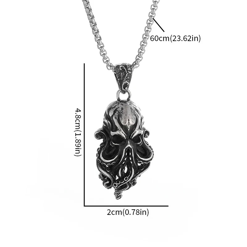 Brehn | Gothic Skull-Oktopus-Tentakel-Halskette