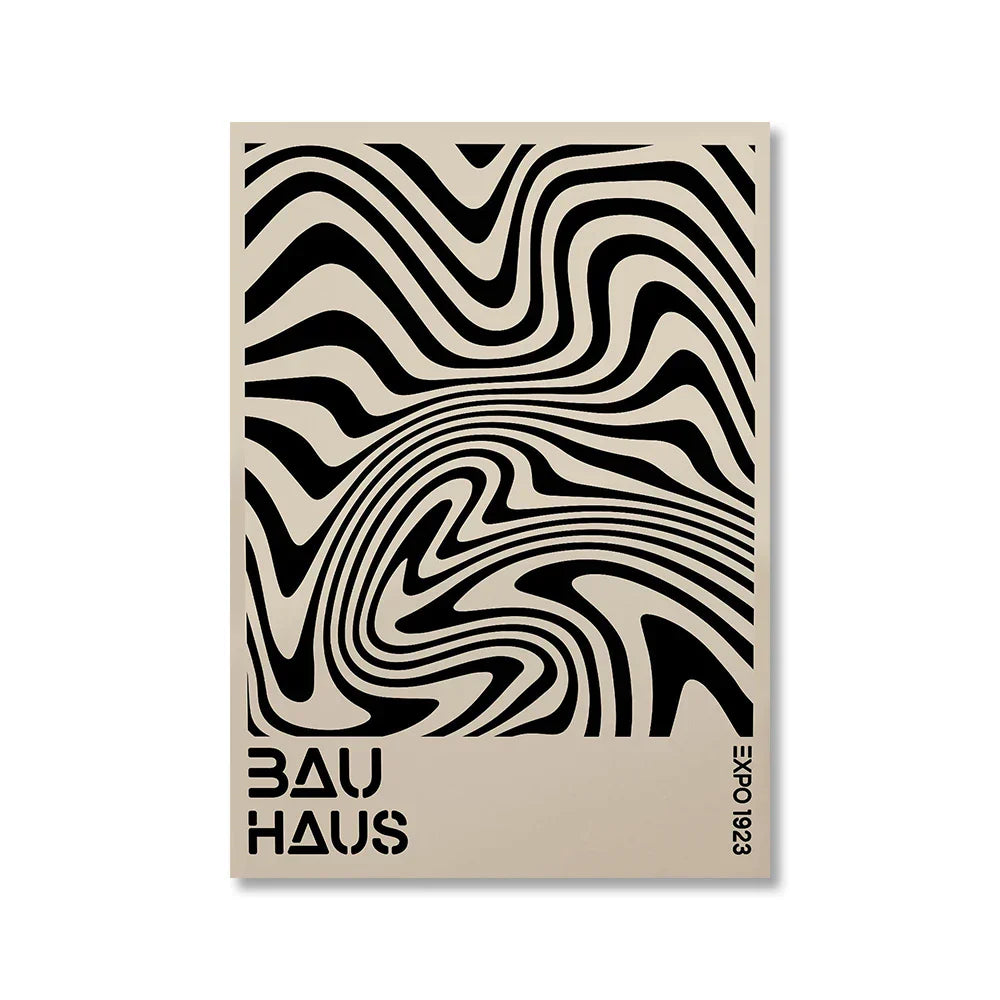 Vintage Retro Geometric Abstract Bauhaus Expo Kunst Galerie Poster Wandkunst Feine Kunst Leinwanddrucke Bilder Für Wohnzimmer Esszimmer Home Office Dekor | Brehn