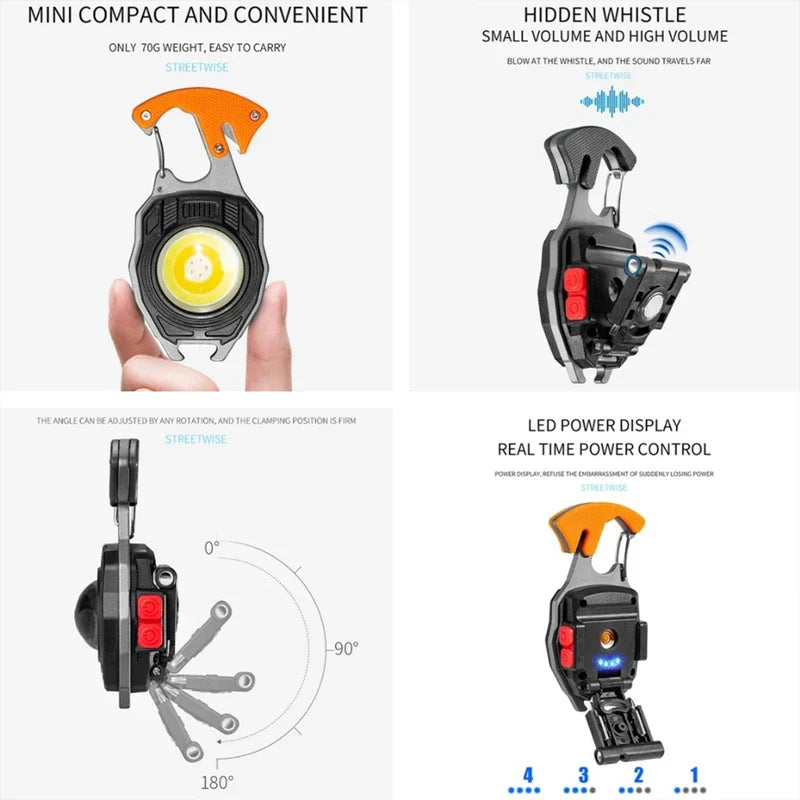 Ultimate COB Multifunktion Wiederaufladbare Eingebaute Lampe Arbeitslicht | Brehn