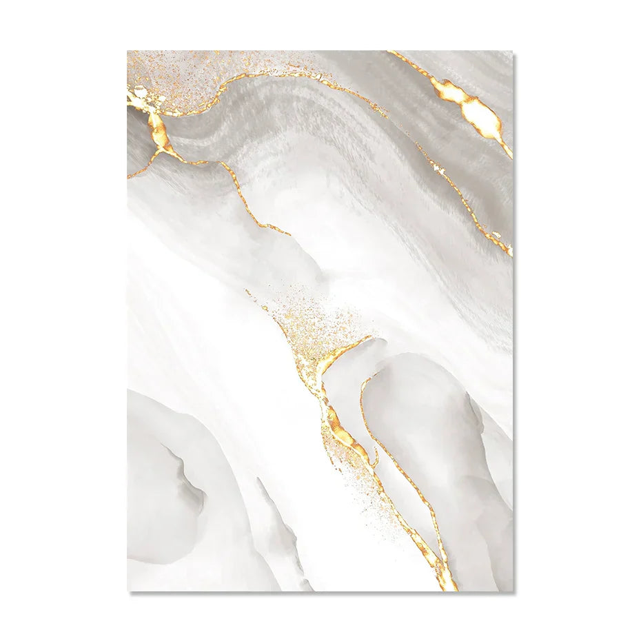 Leichte Luxus Gold Grau Marmor Druck Wandkunst Feine Kunst Leinwanddrucke Poster Abstrakte Minimalistische Bilder Für Moderne Wohnzimmerdekoration | Brehn