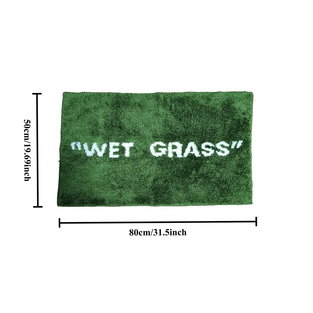FreshLawn Comfort Mat – Trendige "Wet Grass"-Fußmatte in Grün mit Weichem Plüsch | Brehn