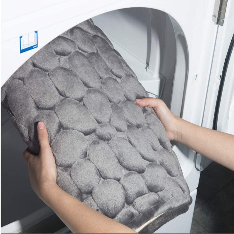Prägierte rutschfeste Badematte mit Memory Foam Komfort | Brehn