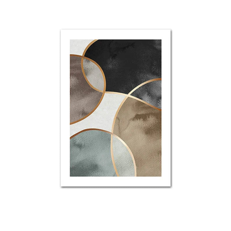 Skandinavische Minimalistische Geometrische Dunkle Neutrale Farben Wandkunst Fine Art Leinwanddrucken Moderne Abstrakte Bilder Für Wohnzimmer Wohnkultur | Brehn