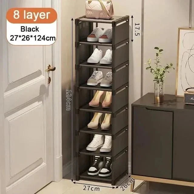 Platzsparendes Schuhregal – Stapelbares Schuhregal für Ecken und kleine Räume