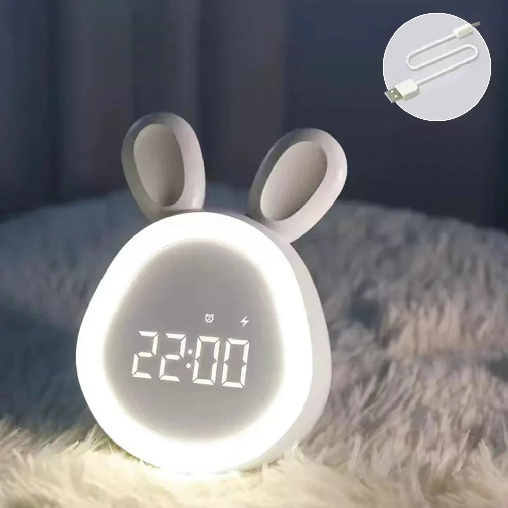 WakkerKonijn – Kinder-Wecker mit LED-Nachtlicht und verspieltem Hasen-Design | Brehn