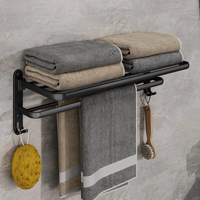 VIvolux | Eleganter Lebensstil Platzsparender Klappbarer Aluminium Handtuchhalter