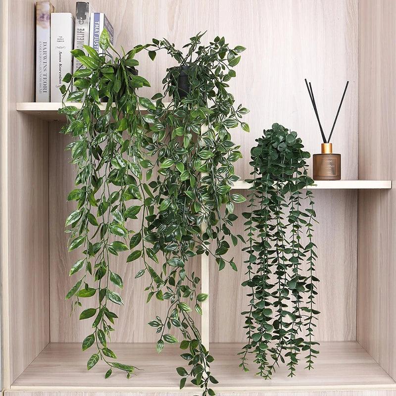 Brehn | VerduraLine Künstliche Pflanze Hängend | Immergrün & Wartungsfrei | 90 cm Dekoration | Frisches Natürliches Design