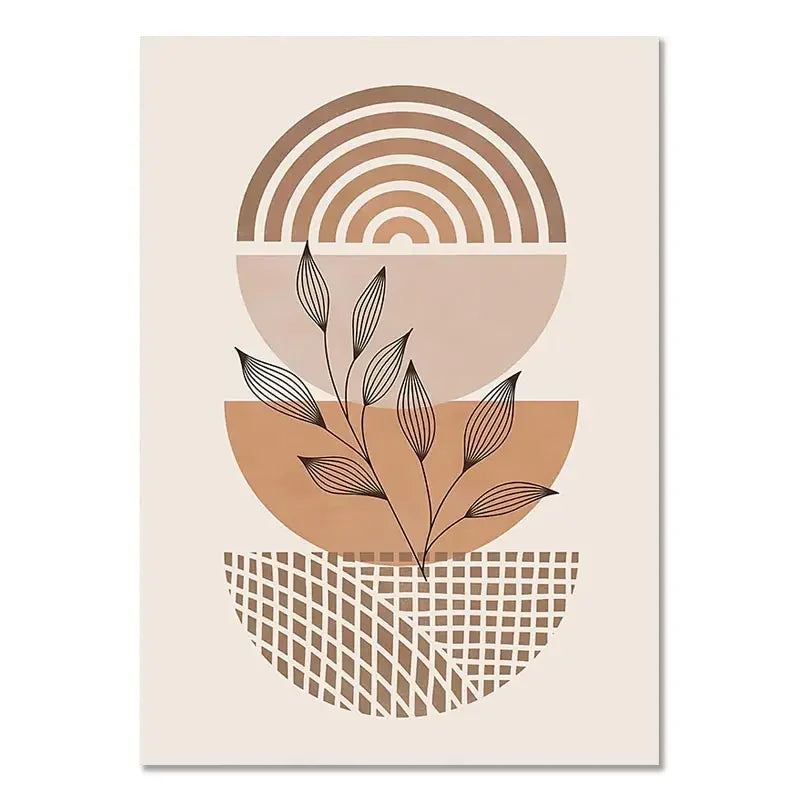 Minimalistische Terrakotta Sonnen abstrakte Wandkunst Fine Art Leinwanddrucke moderne Bilder für Wohnzimmer Schlafzimmer Galerie Wandkunst Dekor | Brehn