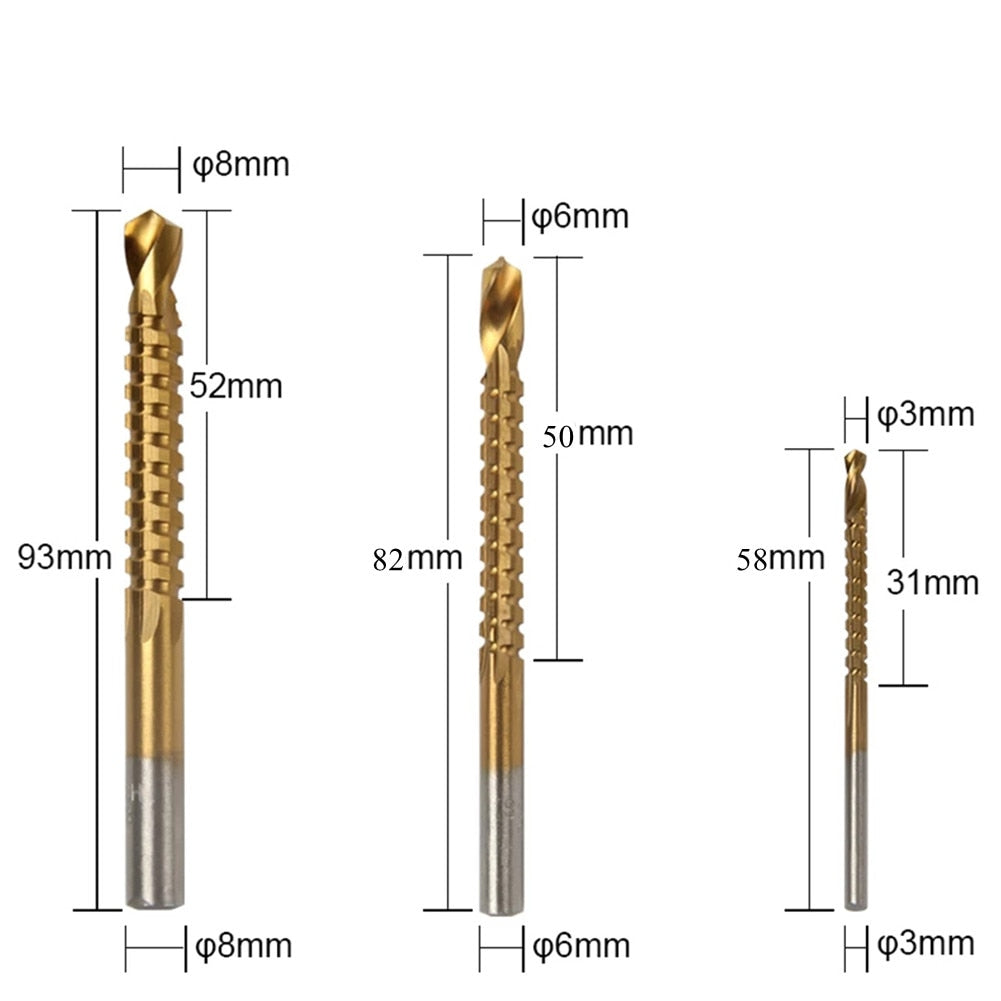 Brehn | 6-teiliges Titan-Bohrer-Set | Für präzises Bohren durch Metall, Holz und andere Materialien