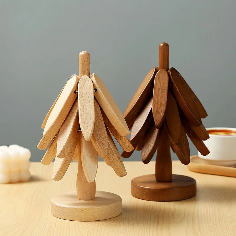 Brehn | Holz Baum Untersetzer Set