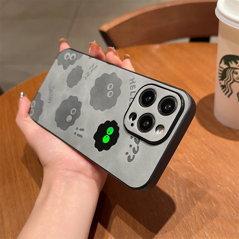 Brehn | Süßes Monster Stoßfestes Leder iPhone Etui