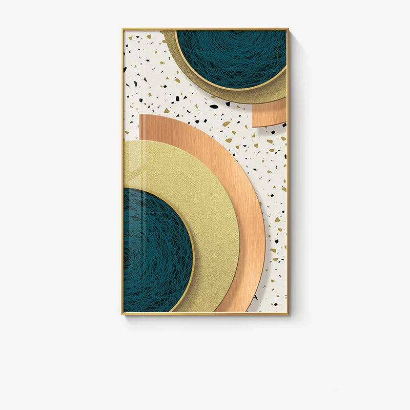 Modern abstrakte geometrische Kreise Wandkunst Fine Art Leinwanddrucke Bilder für luxuriösen Wohnbereich Esszimmer Hotel Schlafzimmer Home Office Kunst Dekor | Brehn