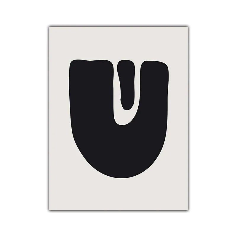 Minimalistische abstrakte primitive Symbole Wandkunst Fine Art Leinwanddrucke Schwarz Weiß Bilder für moderne Wohnung Wohnzimmer Dekor | Brehn