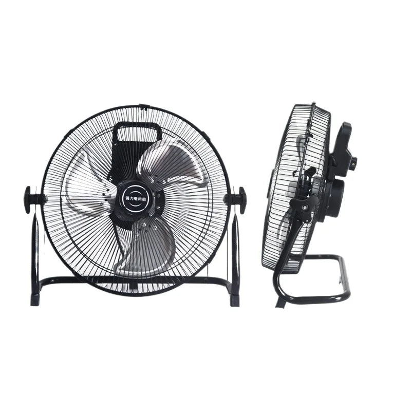 Industrieller Bodenventilator – 8-Gang 130° oszillierender Werkstattlüfter, leiser 45dB Turbo-Motor mit Überhitzungsschutz | Brehn