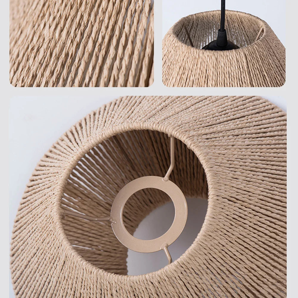 Brehn | Rattan Pendelleuchte - Elegante Rattan Pendelleuchte mit geometrischem Design für stimmungsvolle Beleuchtung
