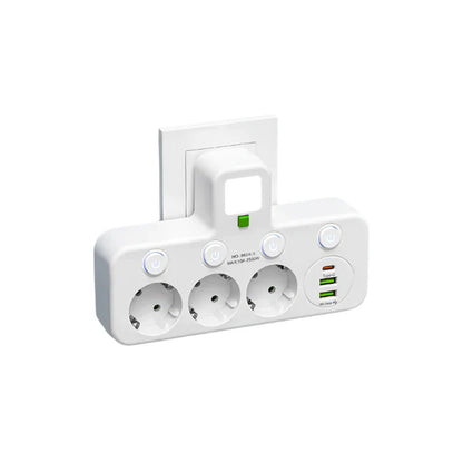 Brehn | VOLTRIQ ProLine Steckdosenleiste mit mehreren Steckdosen, USB Typ-C und Überspannungsschutz