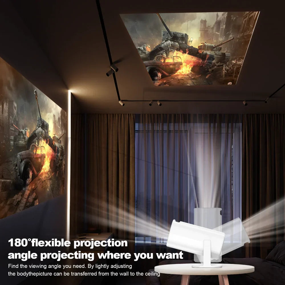 Brehn | Smart Mini Android 4K Unterstützung Heimkino Projektor
