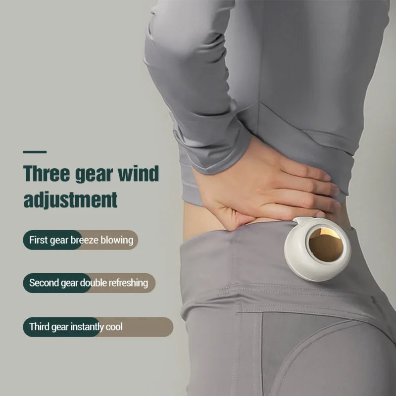 Whirlwind bladloser Ventilator – Tragbarer USB-ladbarer Mini-Ventilator mit Knopfdesign, geräuschlos für Zuhause und Reisen im Freien | Brehn