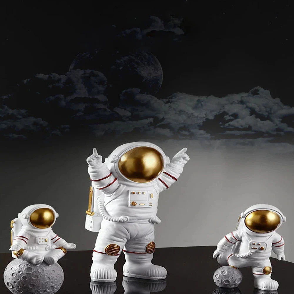 Brehn | Harz-Astronaut-Figur Statue Raumfahrer Skulptur Pädagogisches Spielzeug Schreibtisch-Dekoration Astronaut-Modell Für Kinder Geschenk