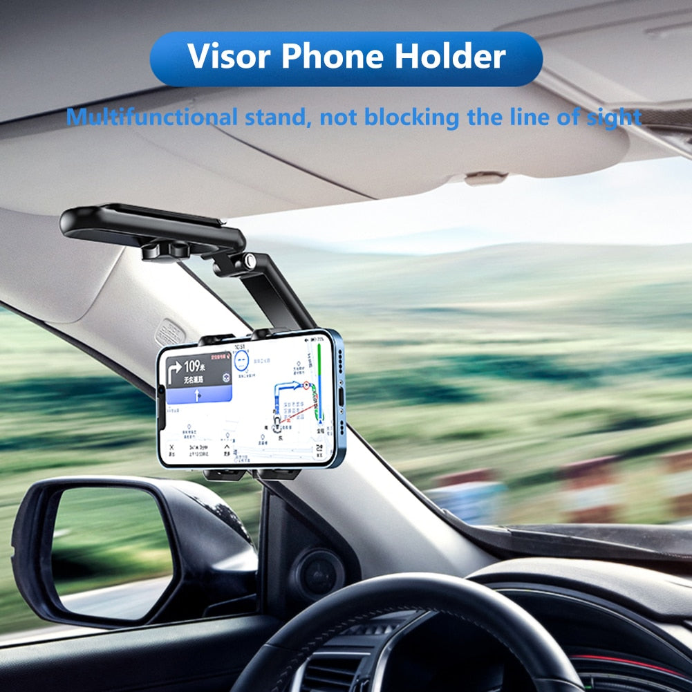 VIvolux | Sonnenblenden-Autohalter drehbarer Handyhalter Clip