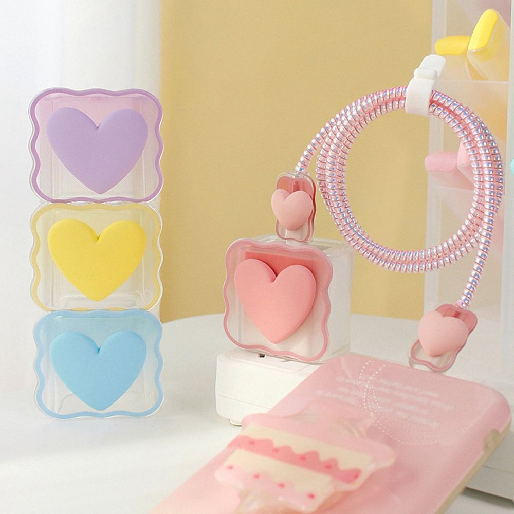 VIvolux | Transparent Love Lade-Kabel Schutz-Hülle