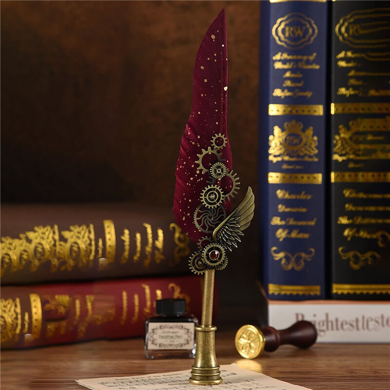 VIvolux | Phoenix Feather Mechanik Kalligraphie Stift Set
