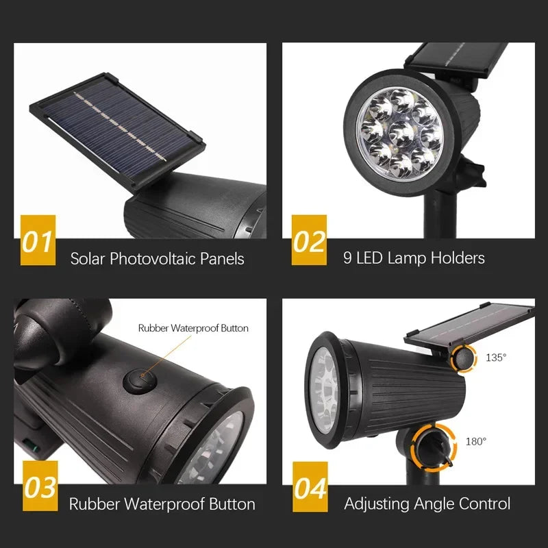 Solar LED Gartenstrahler Außen | Brehn