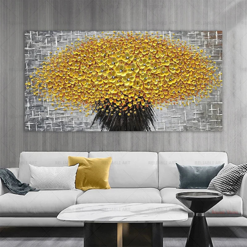 Moderne abstrakte Blumenbaum Wandkunst Fine Art Leinwanddrucke Große Größen Bilder Für Wohnzimmer Schlafzimmer Home Office Kunstdekoration | Brehn